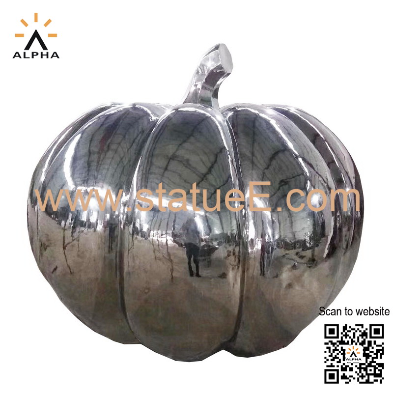 metal pumpkin sculpture